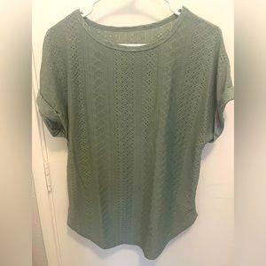 Brand New Green Eyelet Shirt